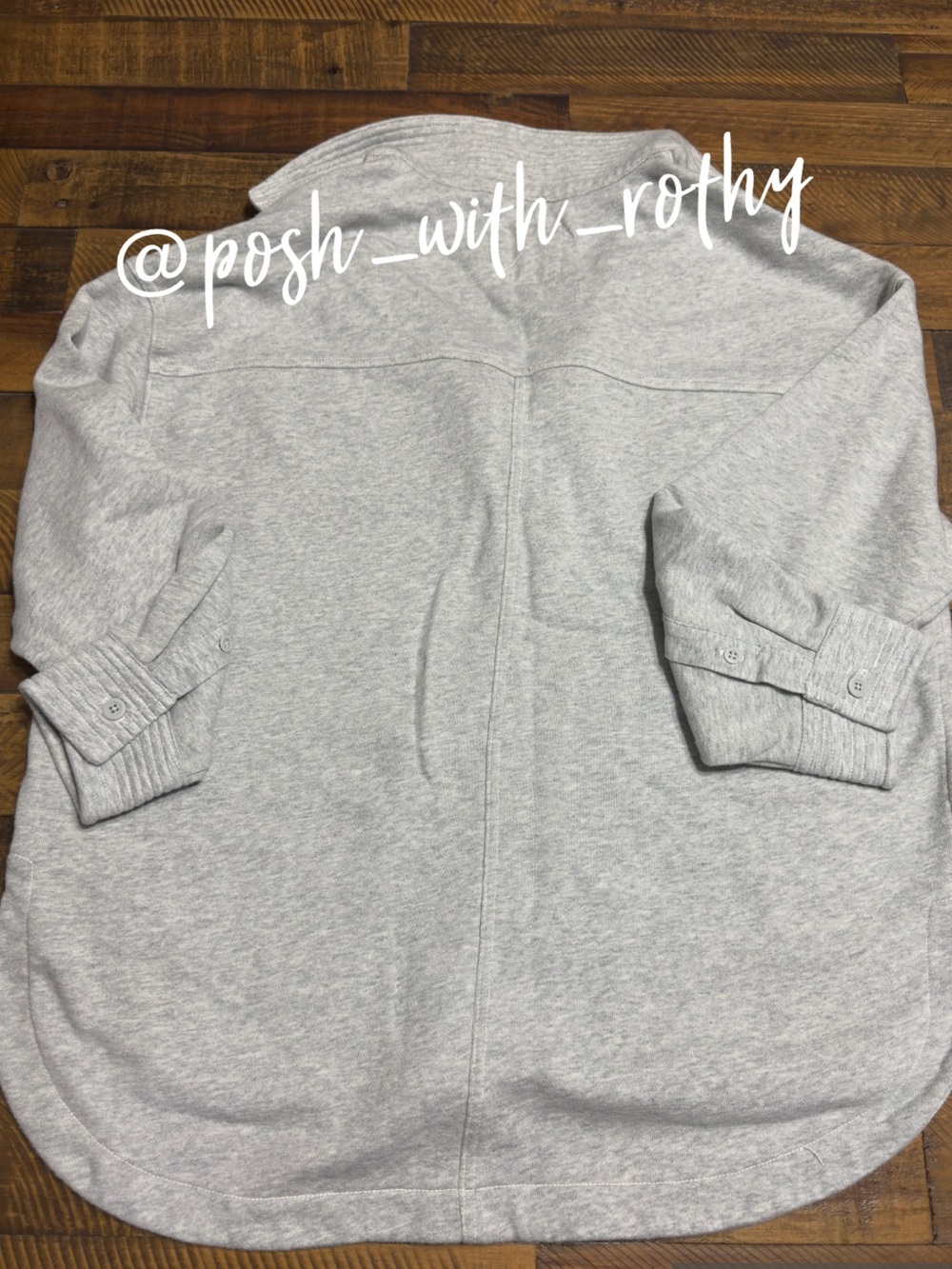 Aerie Oversized 3/4 Button French Terry Sweatshirt, M - Picture 5 of 7